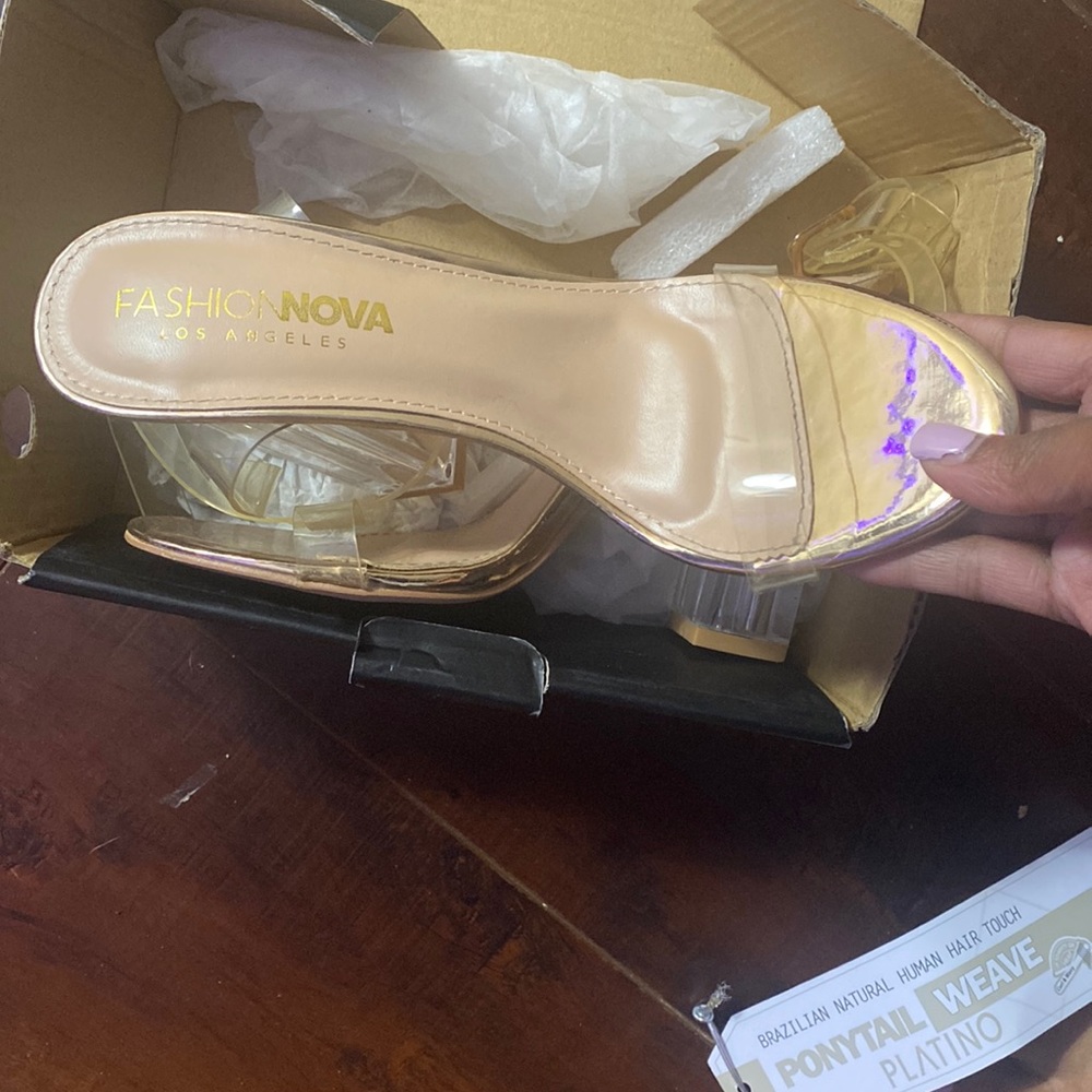 Clear fashion Nova heels